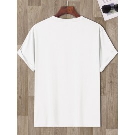 Men'S Vibrant Orange Graphic T-Shirt - 