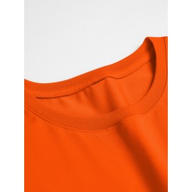 Men'S Vibrant Orange Graphic T-Shirt - 