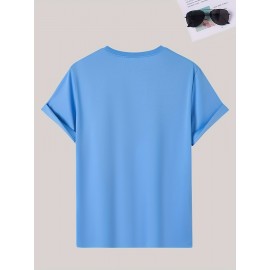 Men'S Vibrant Orange Graphic T-Shirt - 