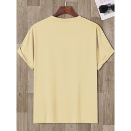 Men'S Vibrant Orange Graphic T-Shirt - 