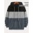 Men's Heavyweight Plush Hoodie - Winter Thermal Pullover Sweatshirt with Kangaroo Pocket, Dark Grey/Black Color Block Hooded Sweater for Cold Weather, Machine Washable Loose Fit Casual Outerwear, Ribbed Cuffs And Hem