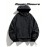 Men's Black Hooded Windbreaker Jacket - Lightweight, Polyester, Long Sleeve, Zipper Closure | Casual, Wind Protection for Spring & Fall